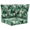 Coussin de canapé d'extérieur 3 pcs Motif feuille Polyester 531424531424