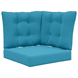Coussin de canapé d'extérieur 3 pcs Bleu royal Polyester 531425531425