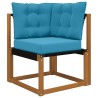 Coussin de canapé d'extérieur 3 pcs Bleu royal Polyester 531425531425