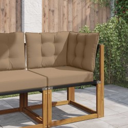 Coussin de canapé d'extérieur 3 pcs Taupe Polyester 531426531426