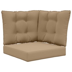 Coussin de canapé d'extérieur 3 pcs Taupe Polyester 531426531426