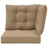 Coussin de canapé d'extérieur 3 pcs Taupe Polyester 531426531426