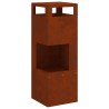 Braise Marron 35 x 35 x 100 cm Acier patiné 531427531427