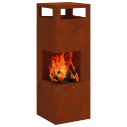 Braise Marron 35 x 35 x 100 cm Acier patiné 531427531427