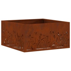 Foyer de cheminée Marron 60 x 60 x 30 cm Acier patiné 531428531428
