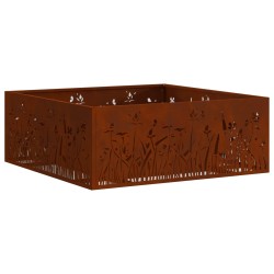 Foyer de cheminée Marron 80 x 80 x 30 cm Acier patiné 531430531430