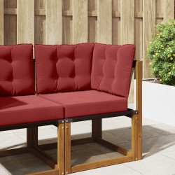 Coussin de canapé d'extérieur 3 pcs Bordeaux Polyester 531431531431