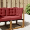 Coussin de canapé d'extérieur 3 pcs Bordeaux Polyester 531431531431