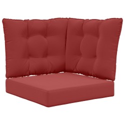 Coussin de canapé d'extérieur 3 pcs Bordeaux Polyester 531431531431