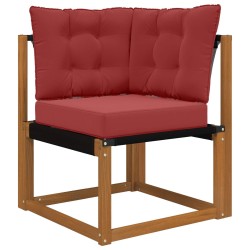 Coussin de canapé d'extérieur 3 pcs Bordeaux Polyester 531431531431