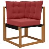 Coussin de canapé d'extérieur 3 pcs Bordeaux Polyester 531431531431