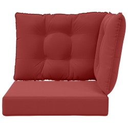 Coussin de canapé d'extérieur 3 pcs Bordeaux Polyester 531431531431
