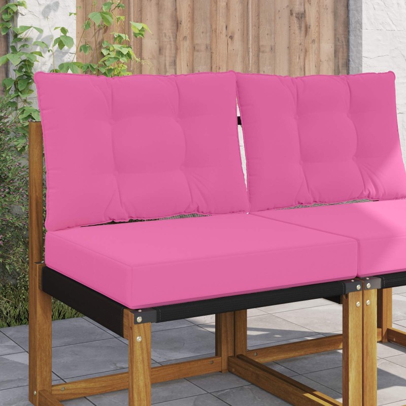 Coussin de canapé d'extérieur 2 pcs Rose Polyester 531435531435