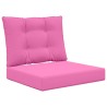 Coussin de canapé d'extérieur 2 pcs Rose Polyester 531435531435