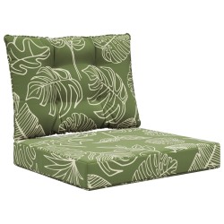 Coussin de canapé d'extérieur 2 pcs Modèle feuille Polyester 531436531436