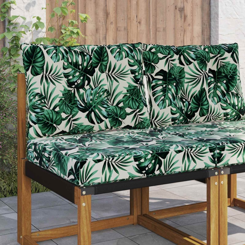 Coussin de canapé d'extérieur 2 pcs Motif feuille Polyester 531437531437
