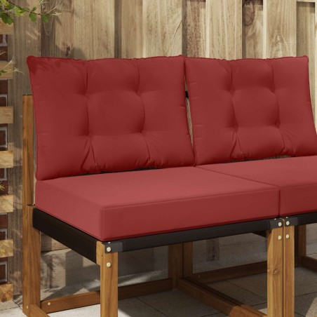 Coussin de canapé d'extérieur 2 pcs Bordeaux Polyester 531440531440
