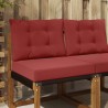 Coussin de canapé d'extérieur 2 pcs Bordeaux Polyester 531440531440