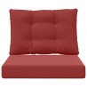 Coussin de canapé d'extérieur 2 pcs Bordeaux Polyester 531440531440