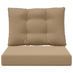 Coussin de canapé d'extérieur 2 pcs Taupe Polyester 531441531441