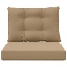 Coussin de canapé d'extérieur 2 pcs Taupe Polyester 531441531441