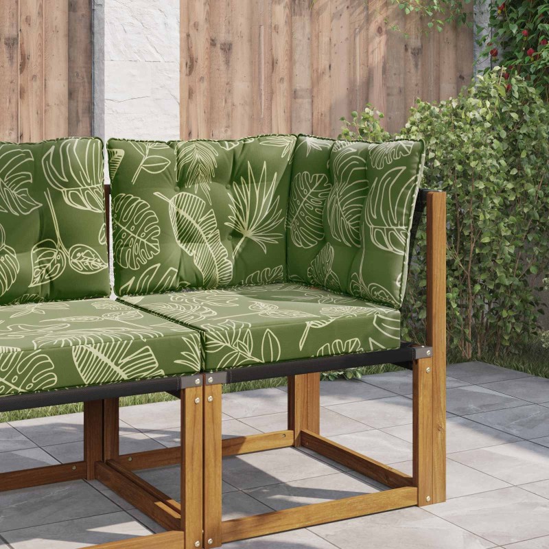 Coussin de canapé d'extérieur 3 pcs Modèle feuille Polyester 531444531444