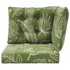 Coussin de canapé d'extérieur 3 pcs Modèle feuille Polyester 531444531444