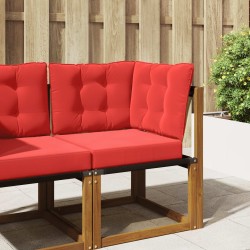 Coussin de canapé d'extérieur 3 pcs Rouge Polyester 531448531448