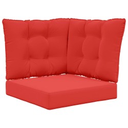 Coussin de canapé d'extérieur 3 pcs Rouge Polyester 531448531448