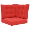 Coussin de canapé d'extérieur 3 pcs Rouge Polyester 531448531448