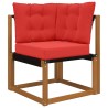 Coussin de canapé d'extérieur 3 pcs Rouge Polyester 531448531448