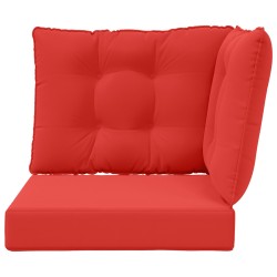 Coussin de canapé d'extérieur 3 pcs Rouge Polyester 531448531448