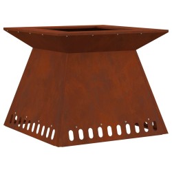 Foyer de cheminée Marron 60 x 60 x 50 cm Acier patiné 531457531457