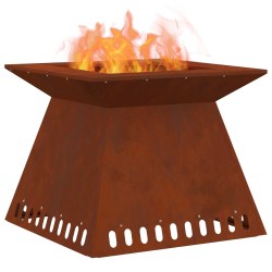 Foyer de cheminée Marron 60 x 60 x 50 cm Acier patiné 531457531457