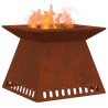Foyer de cheminée Marron 60 x 60 x 50 cm Acier patiné 531457531457