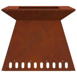 Foyer de cheminée Marron 60 x 60 x 50 cm Acier patiné 531457531457