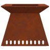 Foyer de cheminée Marron 60 x 60 x 50 cm Acier patiné 531457531457