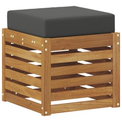 Banc de jardin avec coussin 2 Pièce Naturel et Anthracite 531470531470