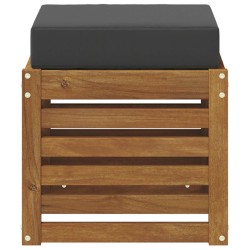 Banc de jardin avec coussin 2 Pièce Naturel et Anthracite 531470531470
