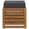 Banc de jardin avec coussin 2 Pièce Naturel et Anthracite 531470531470