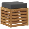 Banc de jardin avec coussin 2 Pièce Naturel et Anthracite 531470531470