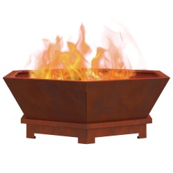 Foyer de cheminée Marron 75 x 75 x 28 cm Acier patiné 531474531474