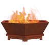 Foyer de cheminée Marron 75 x 75 x 28 cm Acier patiné 531474531474