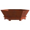 Foyer de cheminée Marron 75 x 75 x 28 cm Acier patiné 531474531474