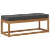 Banc de jardin Naturel et Anthracite 115 x 43 x 45 cm 531480531480