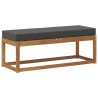 Banc de jardin Naturel et Anthracite 115 x 43 x 45 cm 531480531480