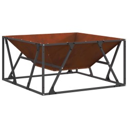 Braise Marron 80 x 80 x 40 cm Acier patiné 531481531481