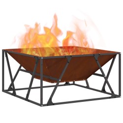 Braise Marron 80 x 80 x 40 cm Acier patiné 531481531481