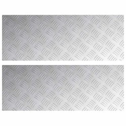 Nez de marche Rectangulaire 2 pcs Argenté 80 x 30 cm Aluminium 531482531482