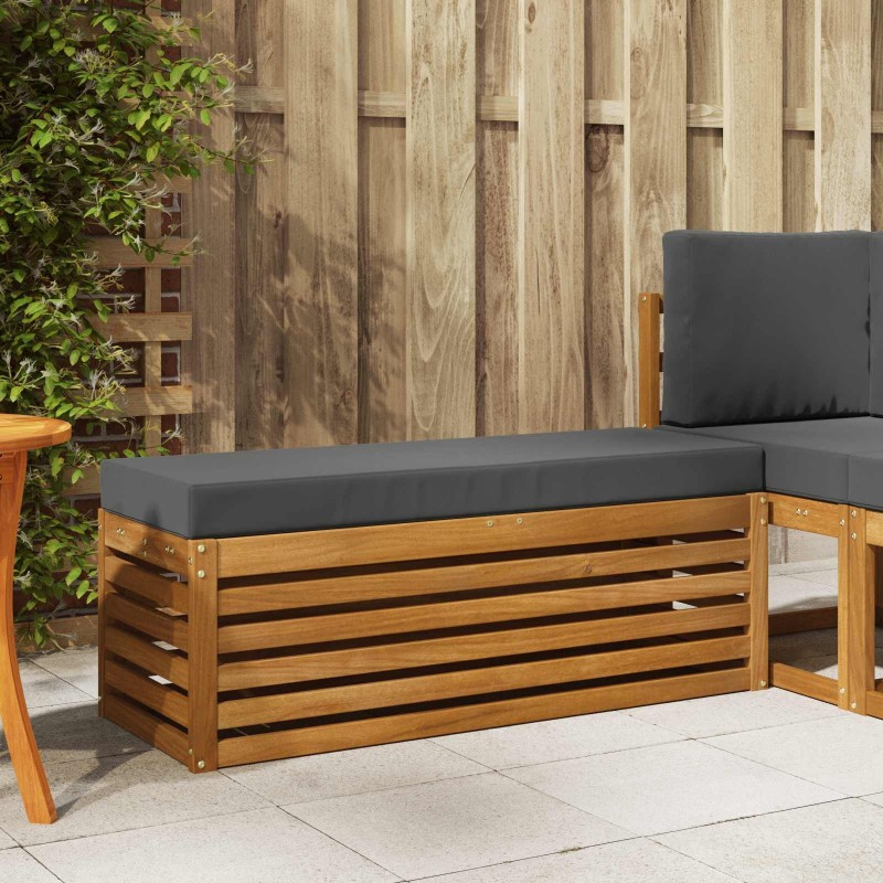 Banc de Tabouret Naturel et Anthracite 115 x 43 x 37 cm 531486531486